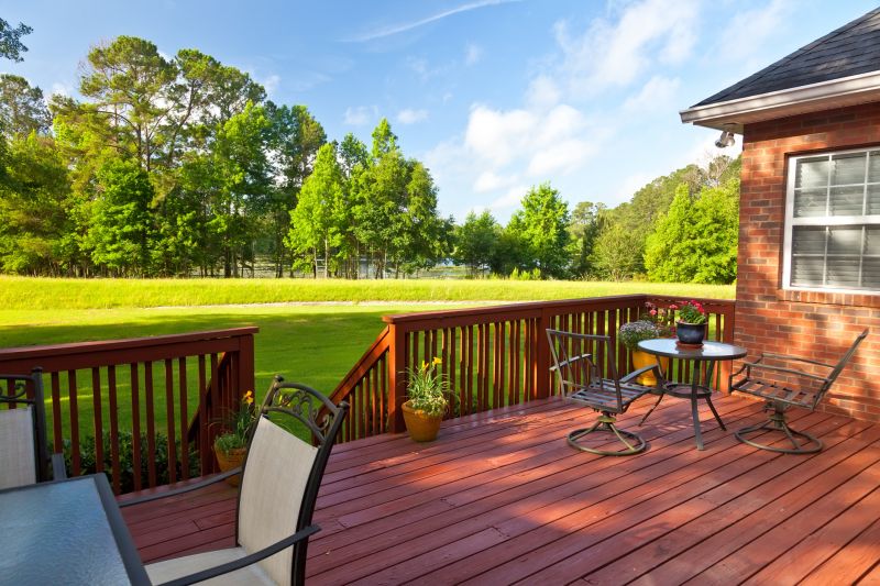 Stained Deck with Furniture